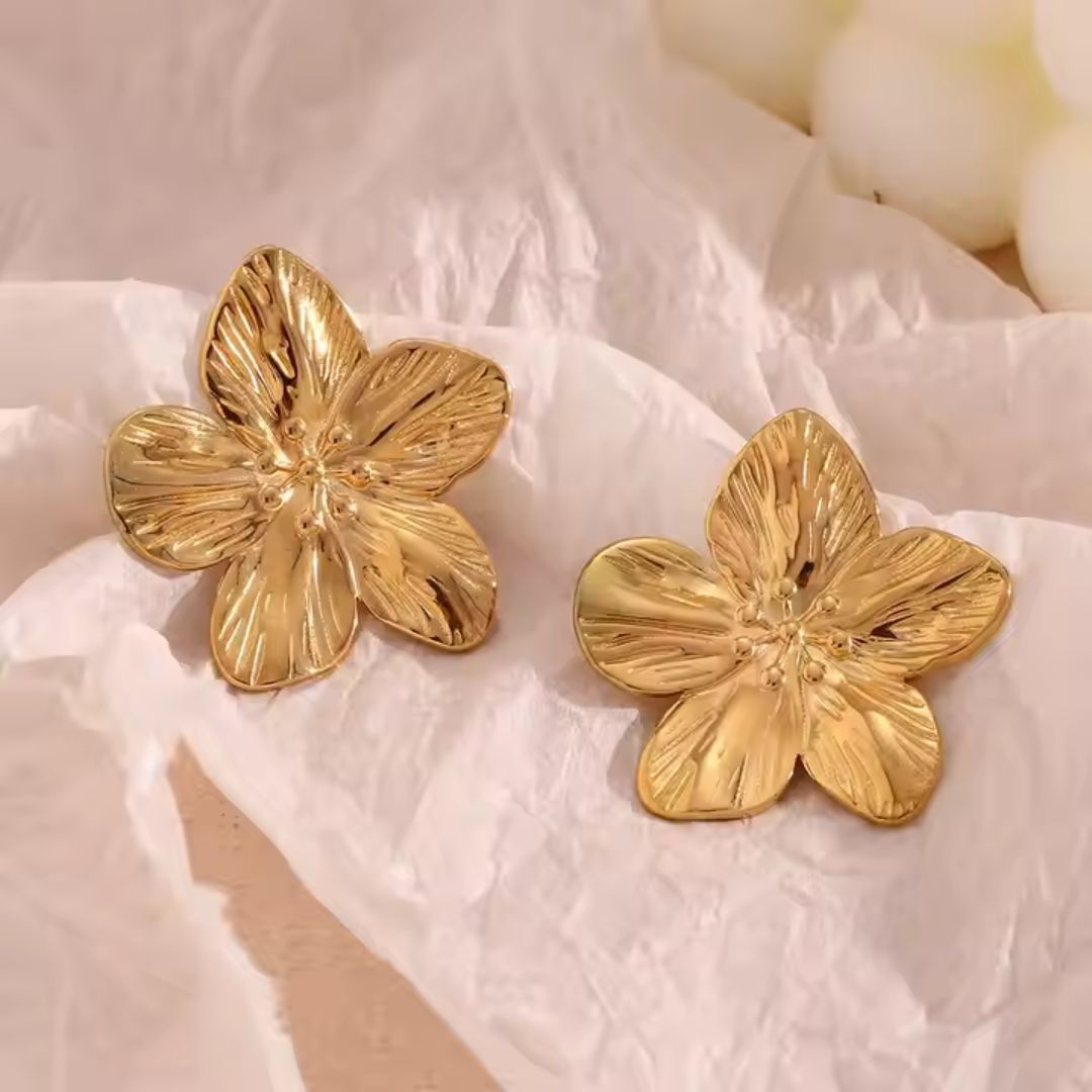 Tara Flower Earrings | 18K Gold Plated