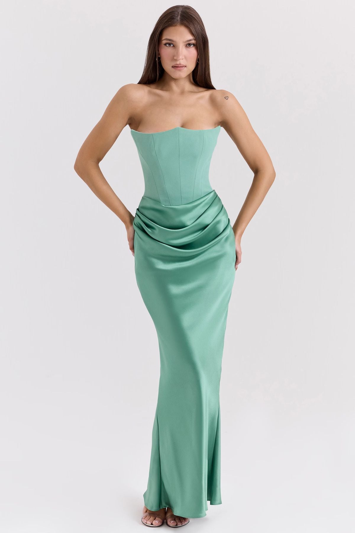 House of CB persephone dress jade green