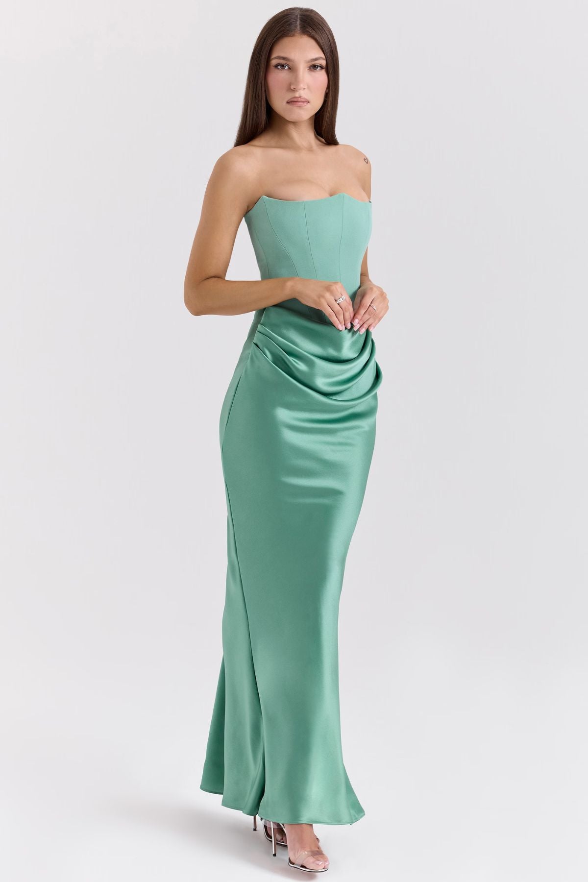 House of CB persephone dress jade green