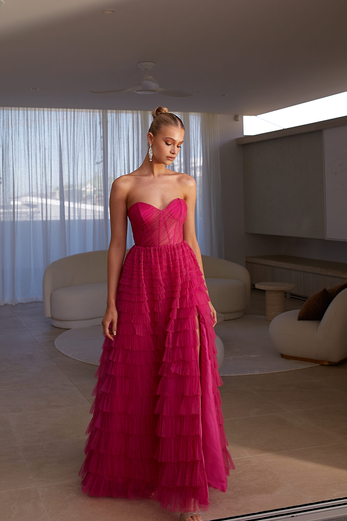 TANIA OLSEN Derya Dress (Hot Pink),Dress for a Night